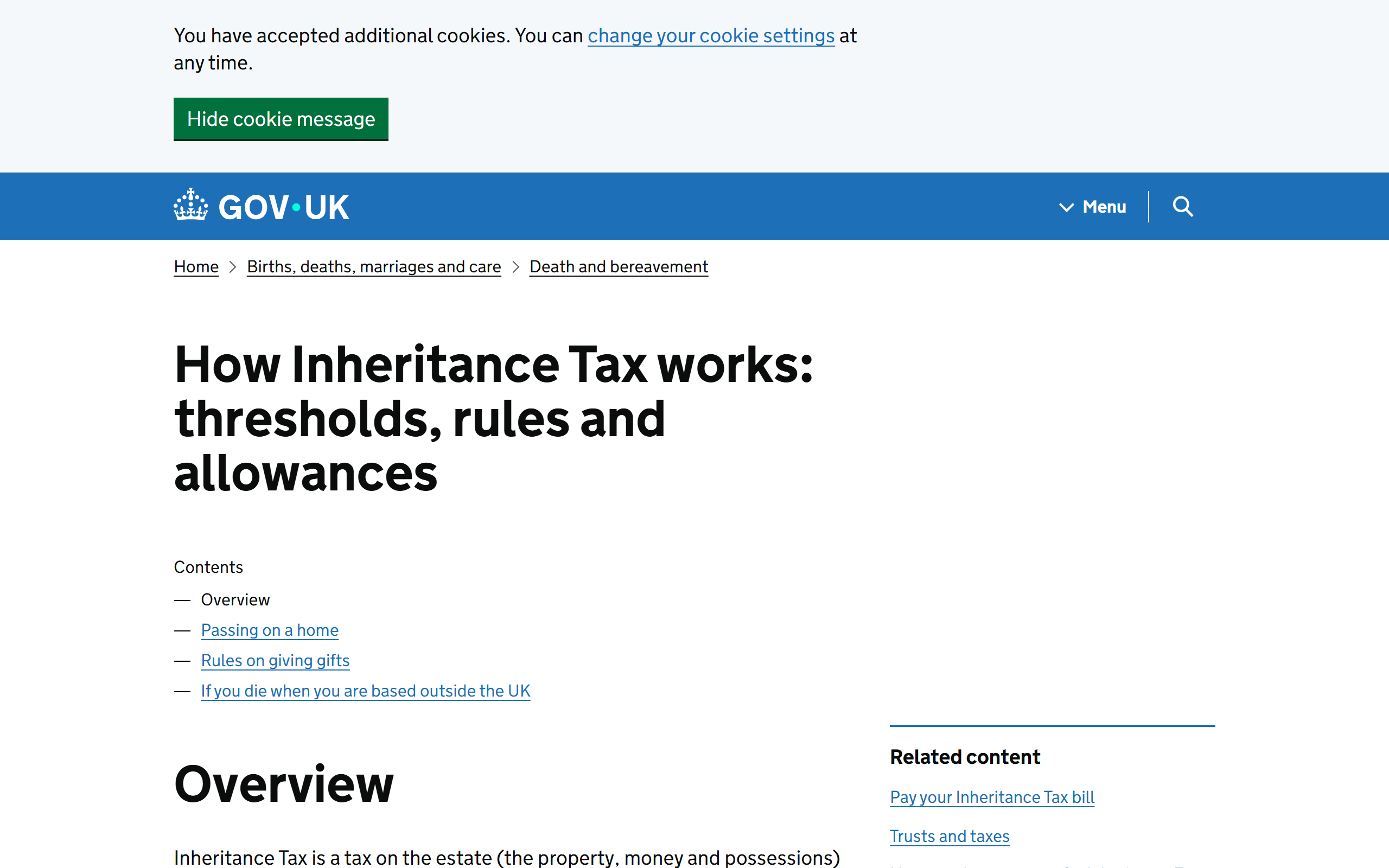 inheritance tax - www.gov.uk