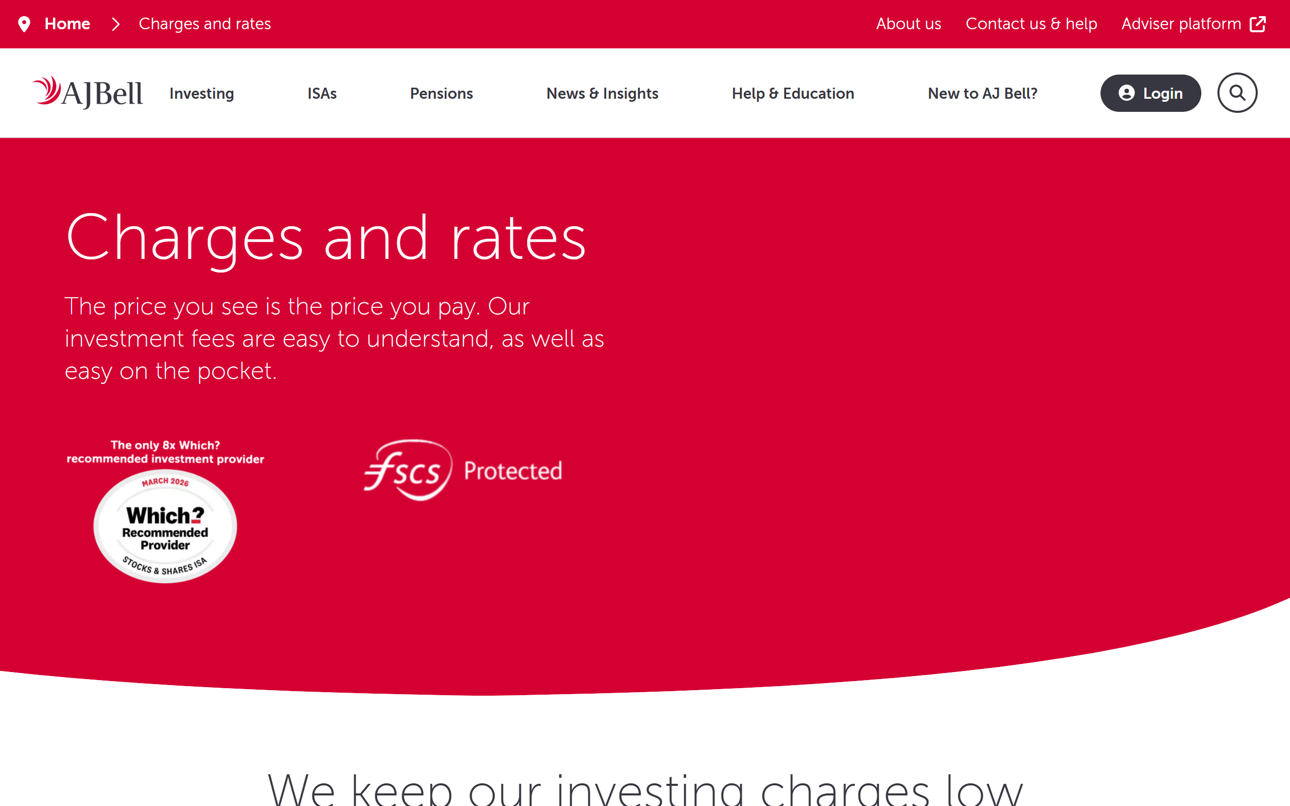 charges and rates - www.ajbell.co.uk
