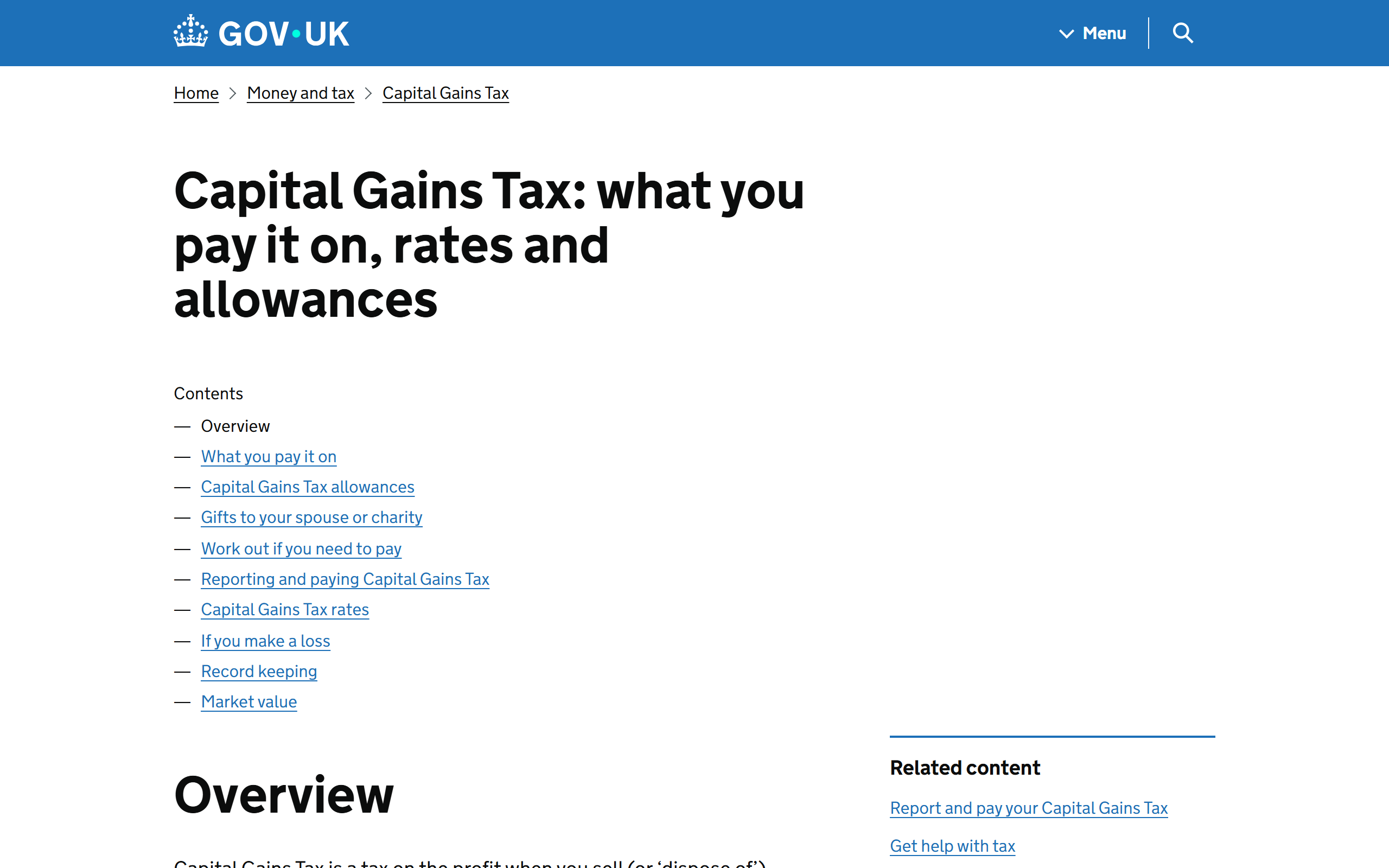capital gains tax - www.gov.uk