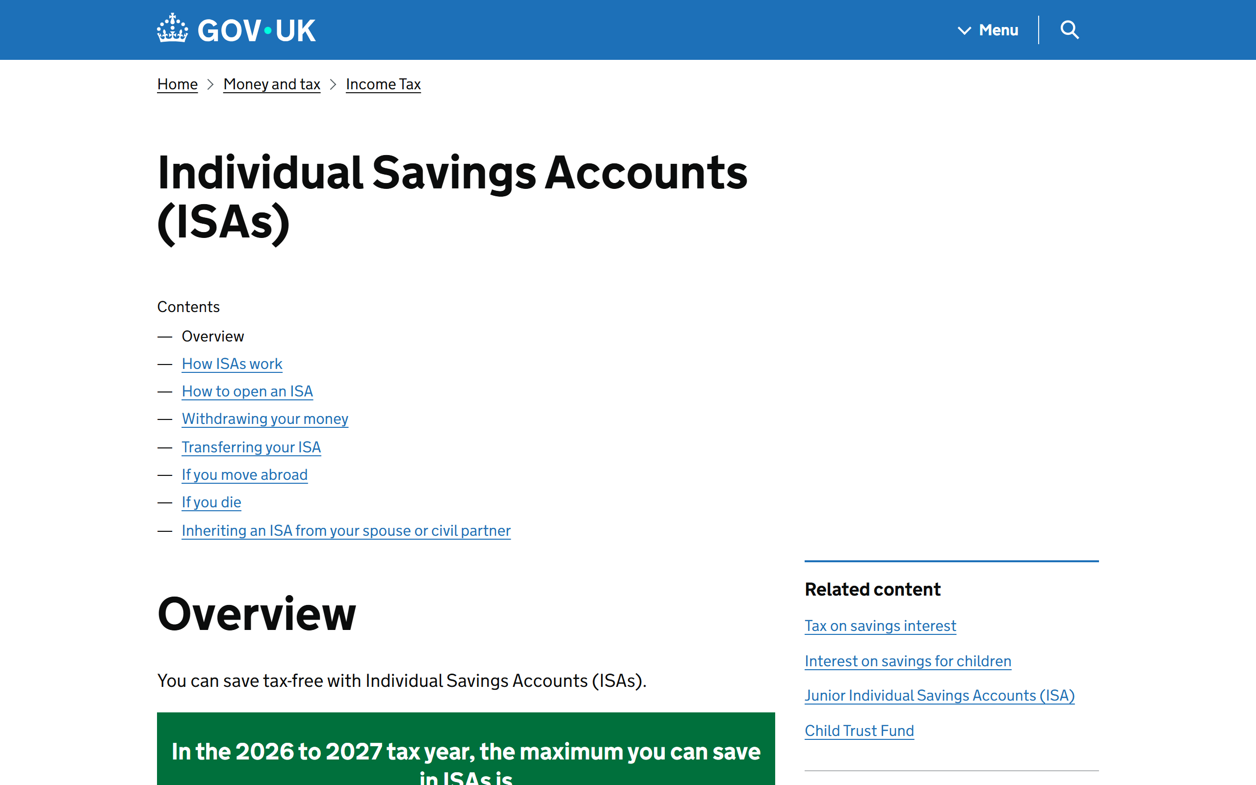 individual savings accounts - www.gov.uk
