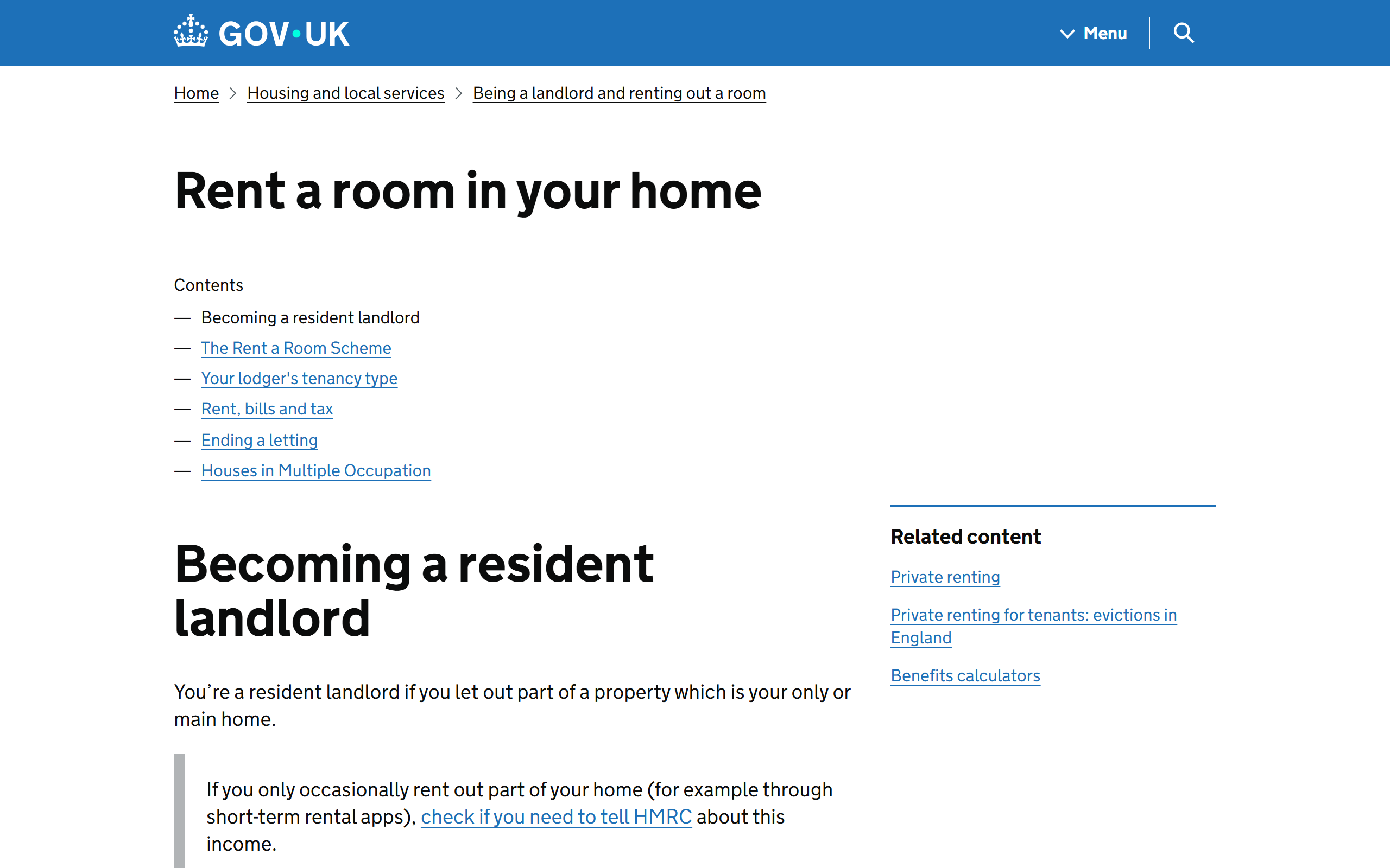 rent room in your home - www.gov.uk