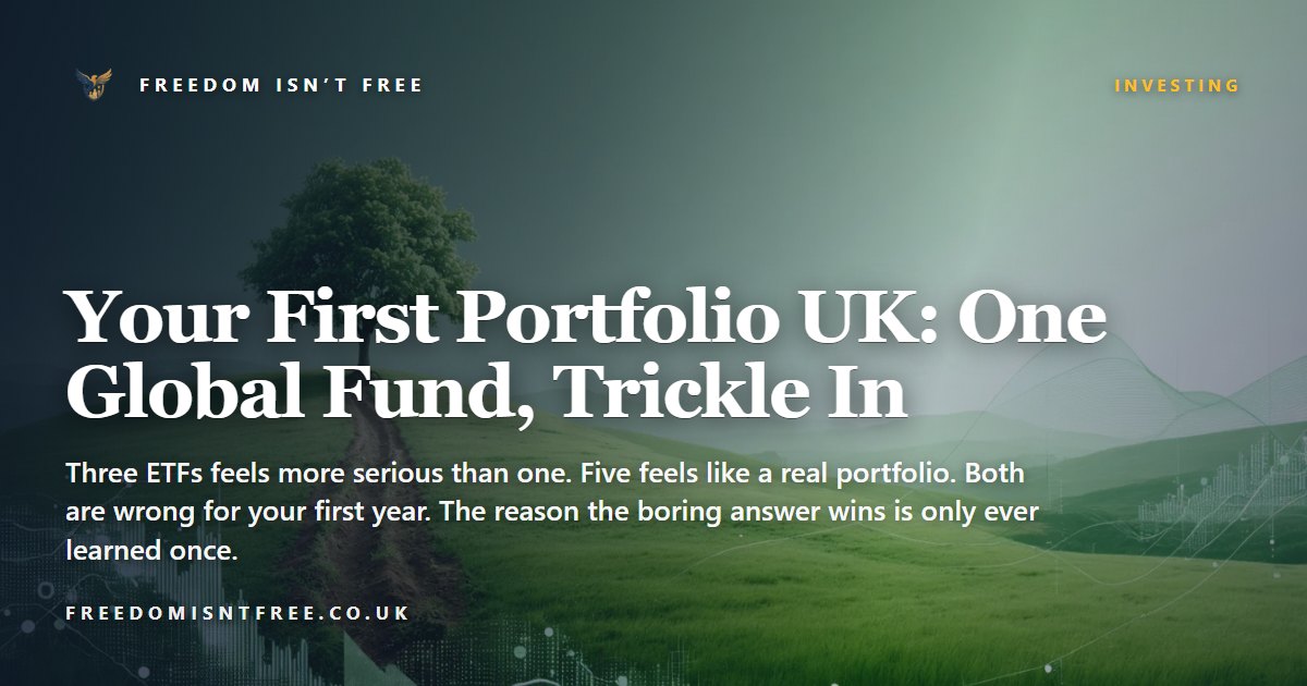 Your First Portfolio UK: One Global Fund, Trickle In