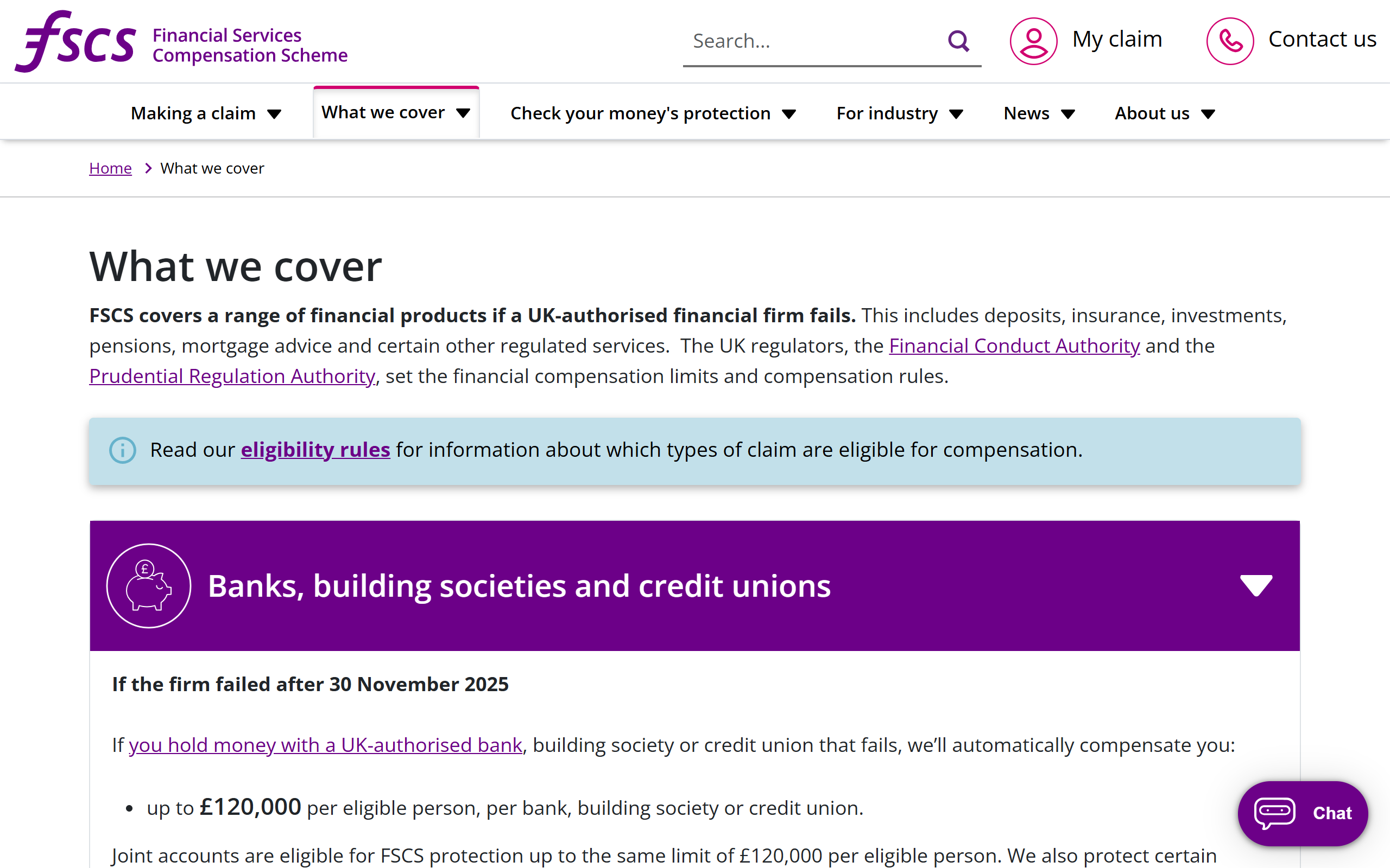 what we cover - www.fscs.org.uk