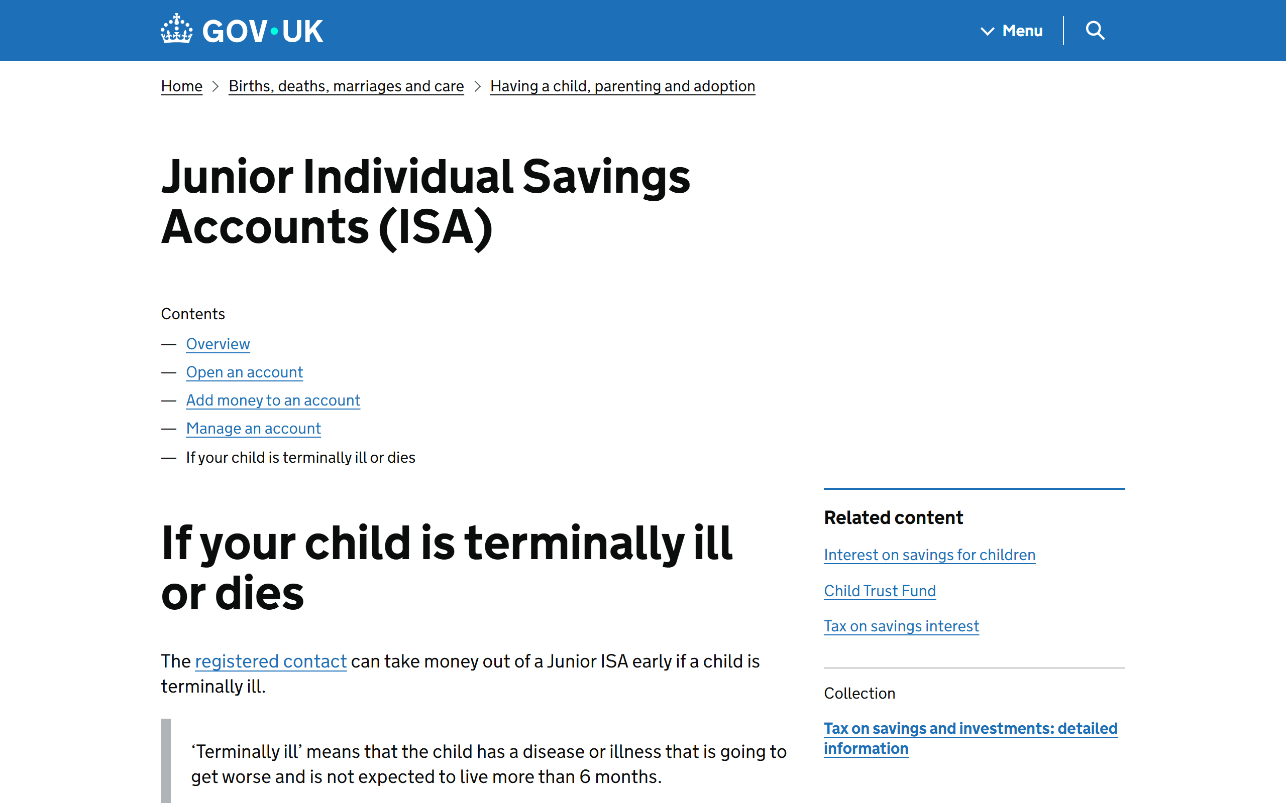 if your child is terminally ill or dies - www.gov.uk