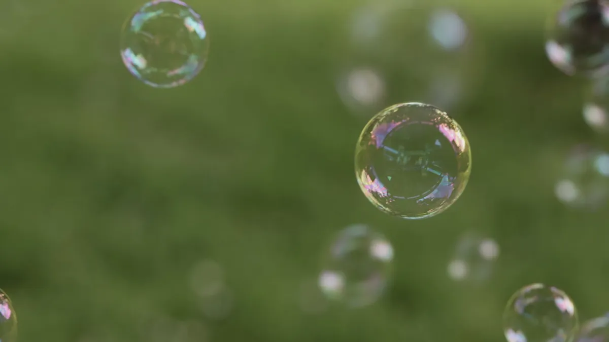 A single soap bubble