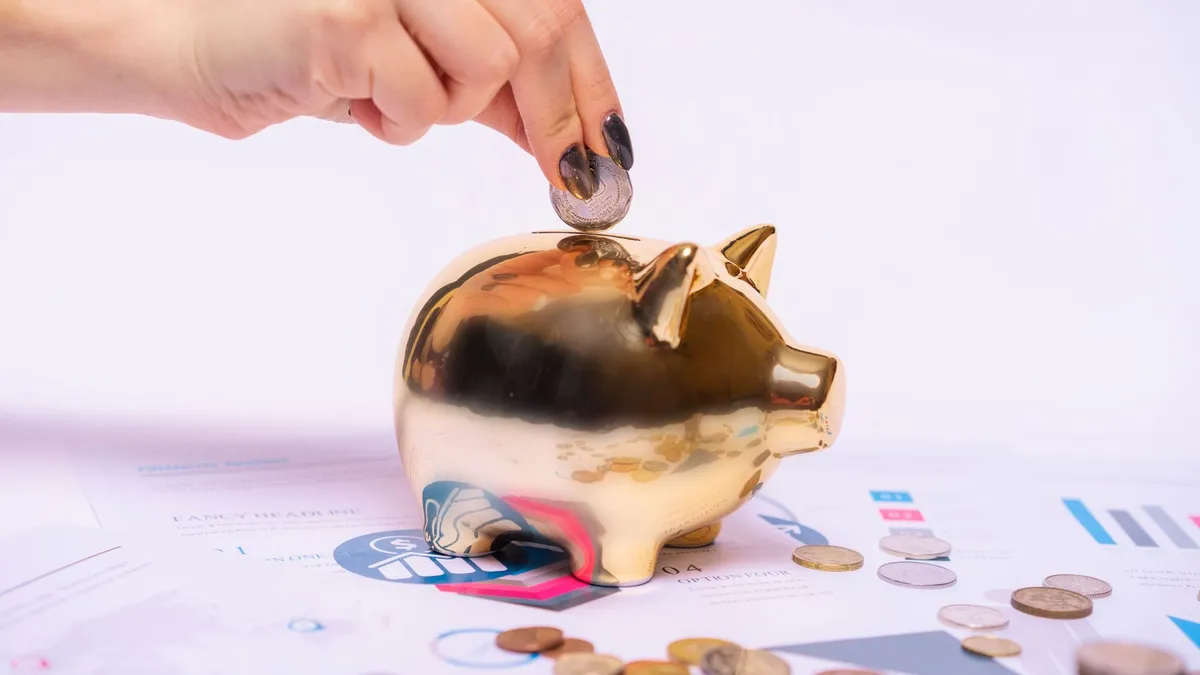 A piggy bank for savings