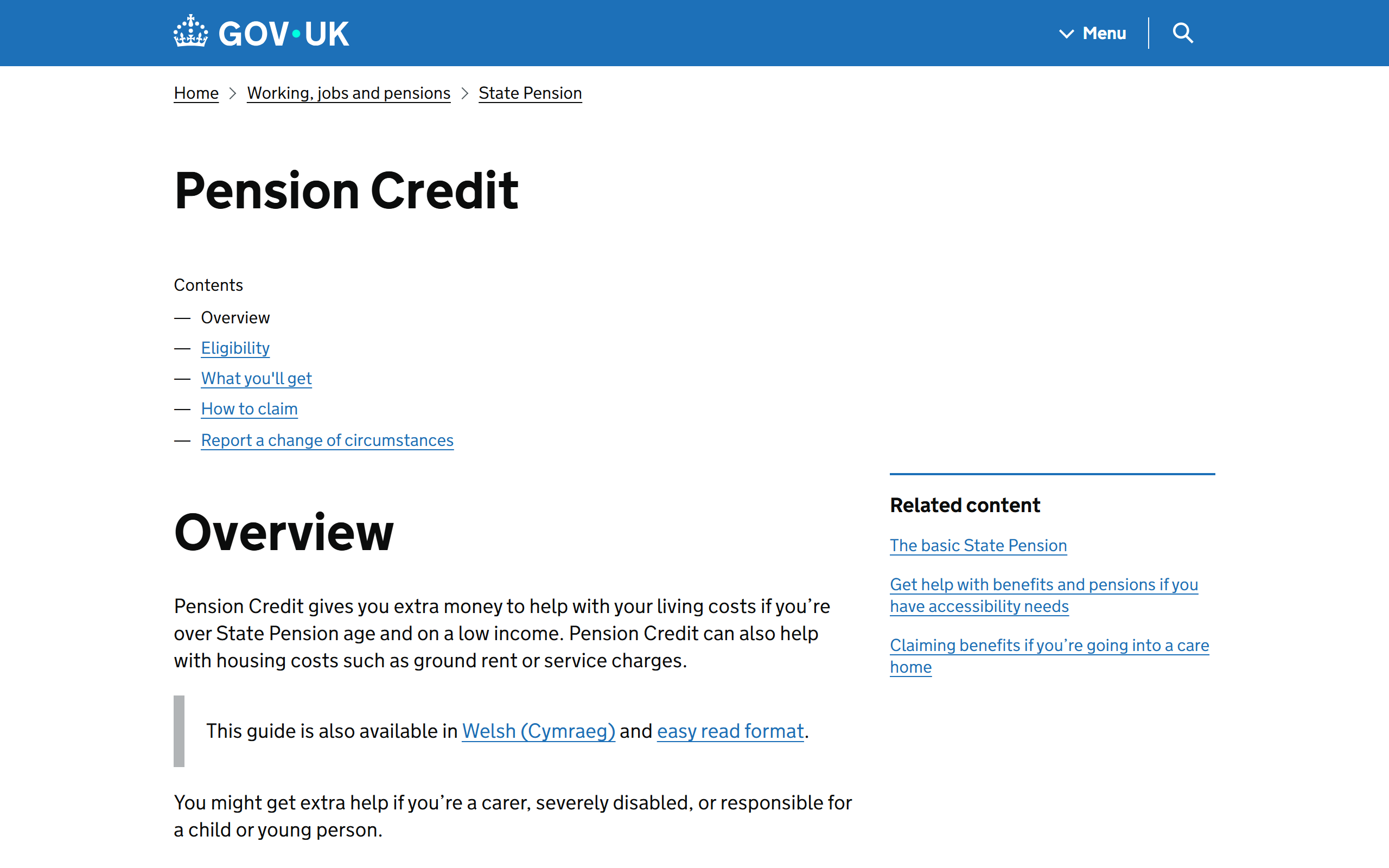 pension credit - www.gov.uk