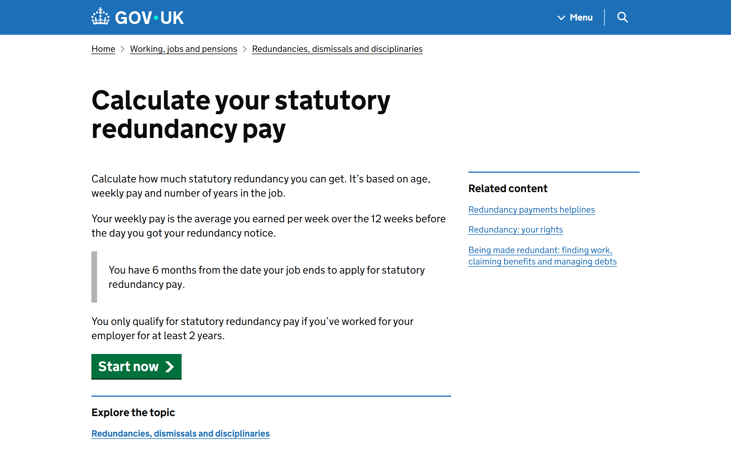 calculate your redundancy pay - www.gov.uk