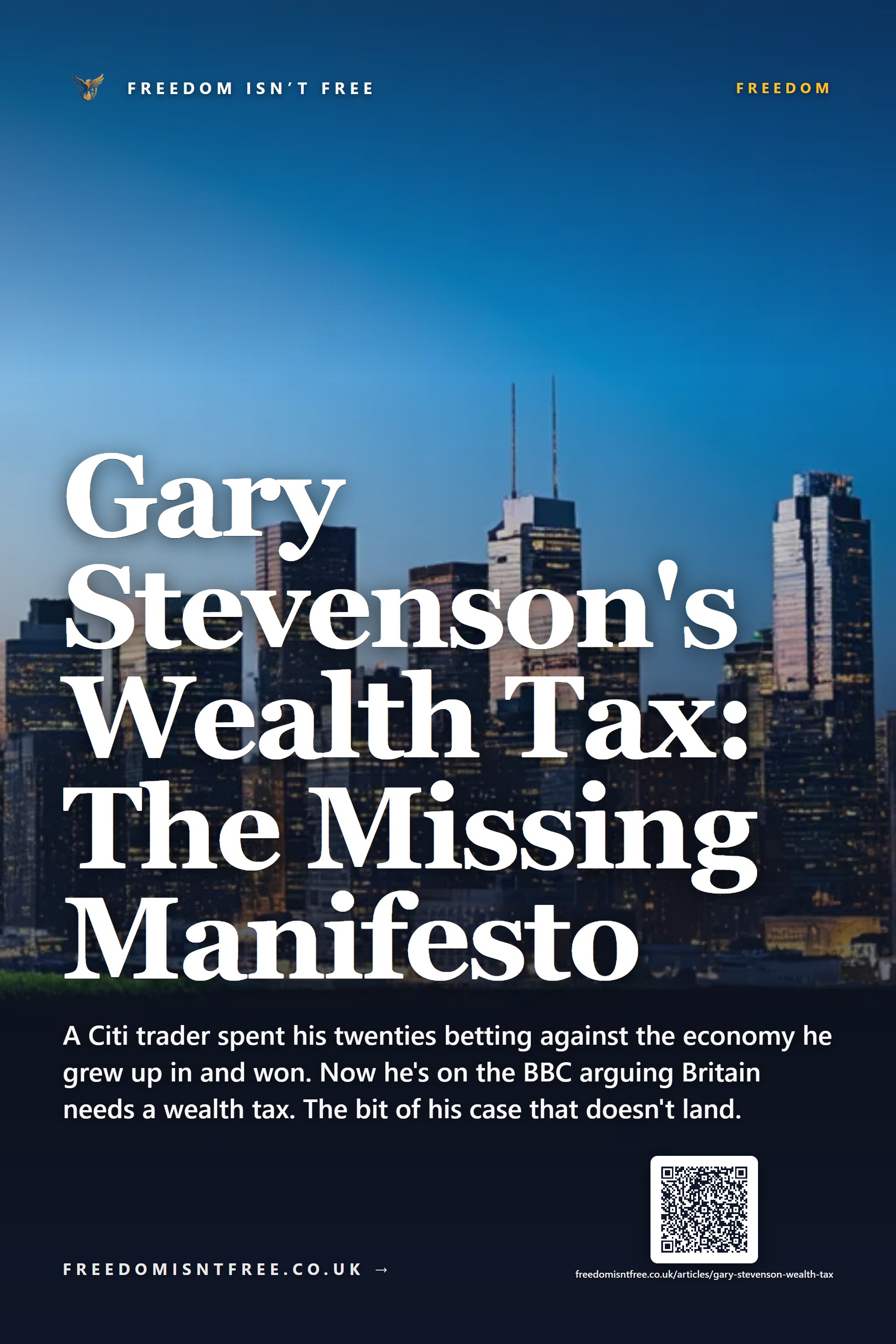 Gary Stevenson's Wealth Tax: The Missing Manifesto